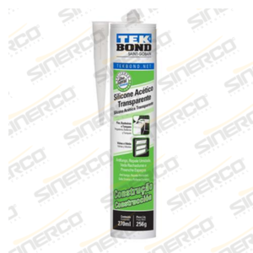 Imagen de SILICONA ACETICA CONSTRUCCIÓN TEKBOND 256/270G/ML CARTUCHO