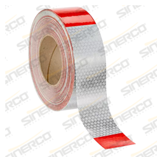 Imagen de 3M 983 CINTA REFLEJANTE ROJO-BLANCO .048 X 45.72 M