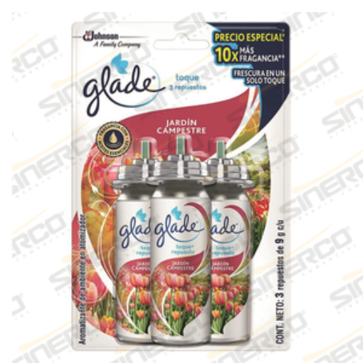 Imagen de GLADE TOQUE 3 REPUESTOS 9G JARDIN CAMPESTRE