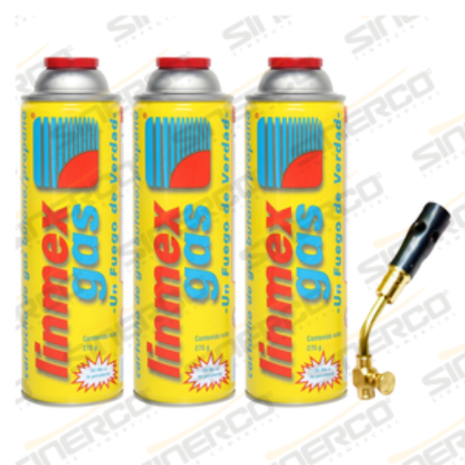 Imagen de SOPLETE FIERRO G-4,CON 3 TANQUE DESECHABLE 275GR