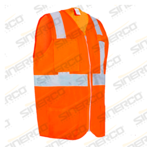 Imagen de CHALECO ALTA VISIVILIDAD NARANJA TALLA "XXL"